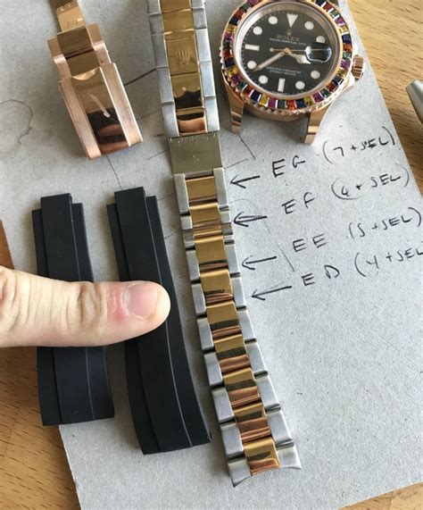 adjusting a rolex watch band|Rolex oysterflex strap size chart.